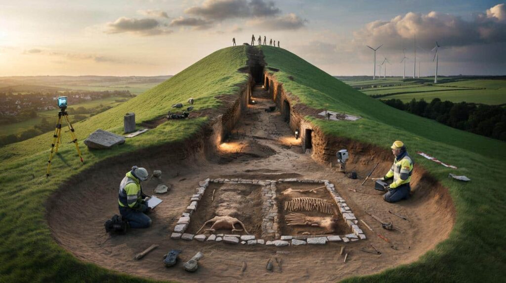 Archäologen entdecken geheimen Mittelalter-Tunnel in uraltem Grabhügel und staunen über verborgene Geschichte darunter